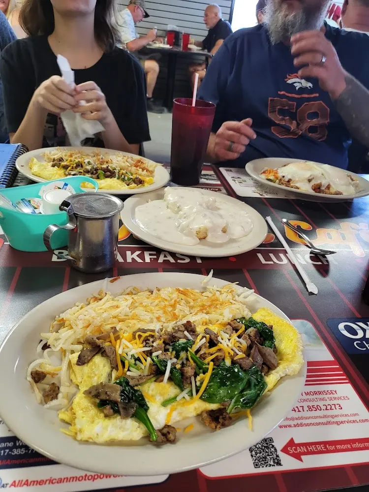 Omelette with Spinach and Steak Omelette